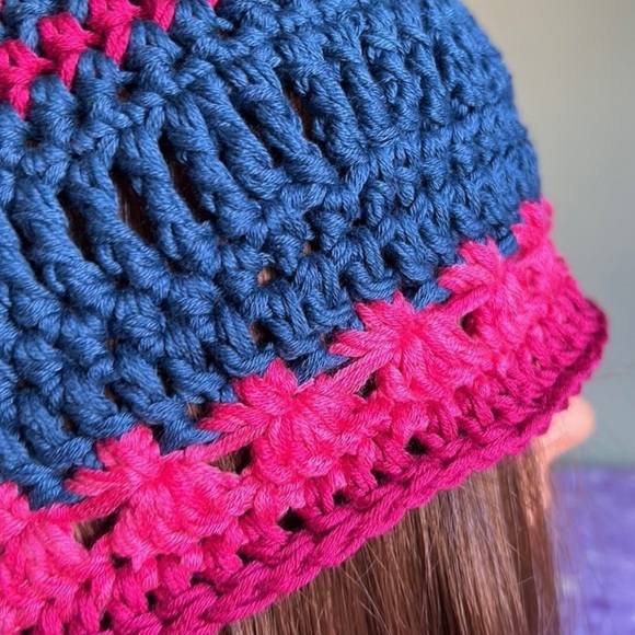 Crochet cotton beach beanie medium new - Picture 6 of 8